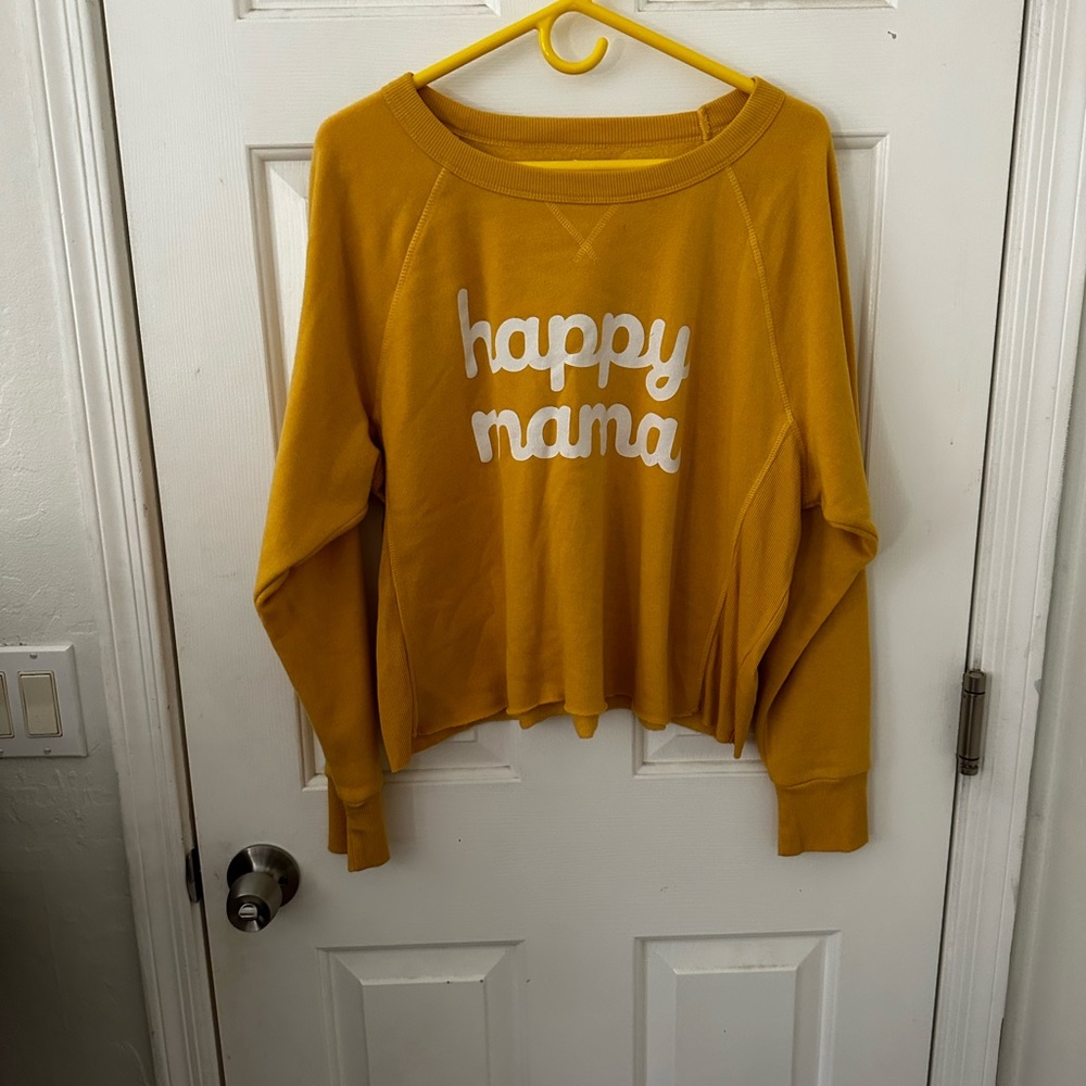 Xl yellow cropped sweatshirt